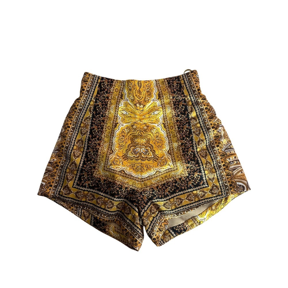 Bronx and Banco Bedouin Shorts Women Size 2 XS Yellow High Waist Runway - Picture 6 of 8